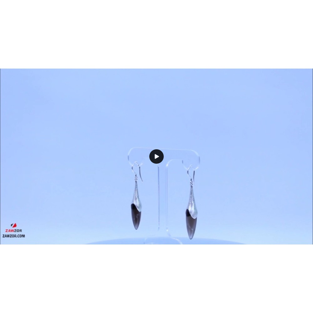 Smoky Quartz Silver Earrings 