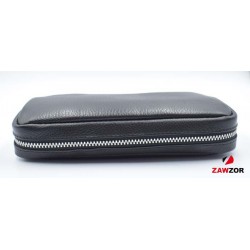 Black Leather Pipe Case  