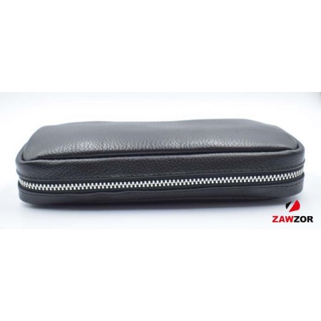 Black Leather Pipe Case  