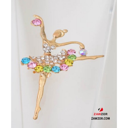 Crystal Ballerina Brooch 