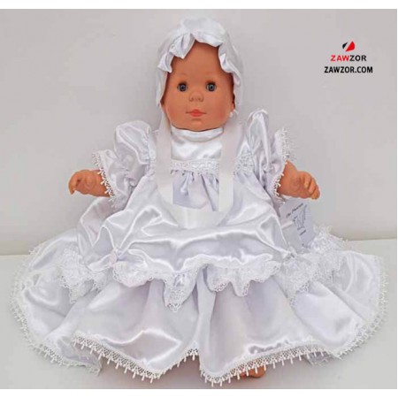 Baby Girls Christening Dress And Bonnet 