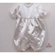 Boys Satin Christening Romper Set And Hat Boys Satin Christening Romper Set And Hat