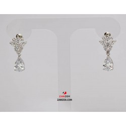 Cubic Zirconia Drop Earrings 