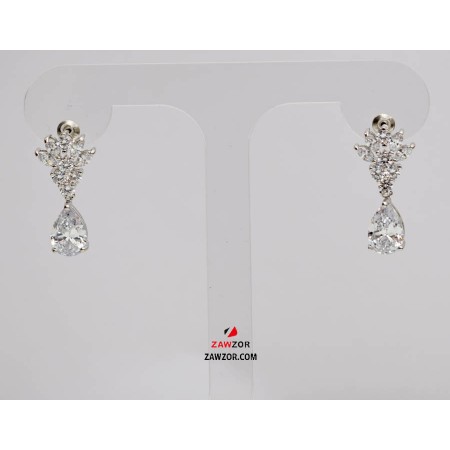 Cubic Zirconia Drop Earrings 