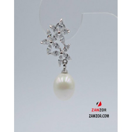 CZ Pearl Earrings 