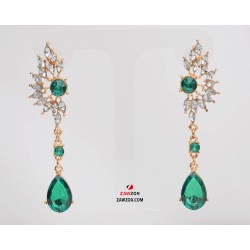 Green Crystal Earrings 