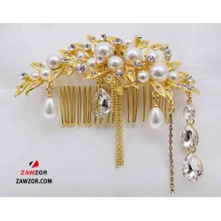 Pearl Crystal Hair Comb 