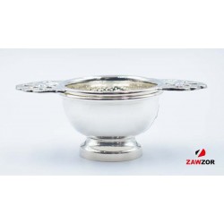 Silver Tea Strainer And Holder 