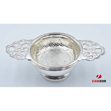 Silver Tea Strainer And Holder 
