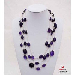Amethyst Sterling Silver Necklace 