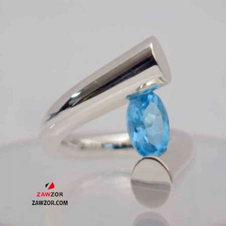 Blue Topaz Silver Ring 