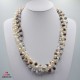 Cultured Pearl And Crystal Necklace 