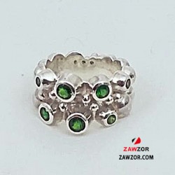 Diopside Silver Ring 