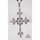 Iolite Silver Cross Pendant 