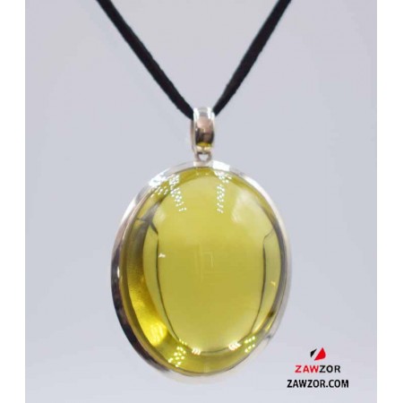 Lemon Quartz Silver Pendant 