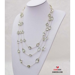 Limited Edition Prasiolite Sterling Silver Necklace 