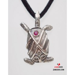 Silver Turtle Charm Pendant 