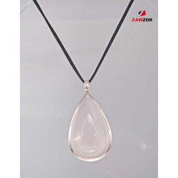 Sterling Silver Rose Quartz Pendant 