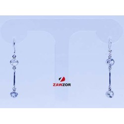 White Topaz Silver Earrings 