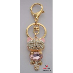 Crystal Cat Keyring 