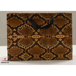 Brown Snake Print Gift Bag  