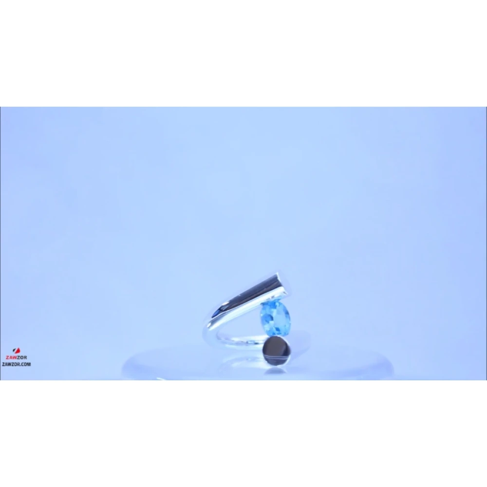 Blue Topaz Silver Ring 