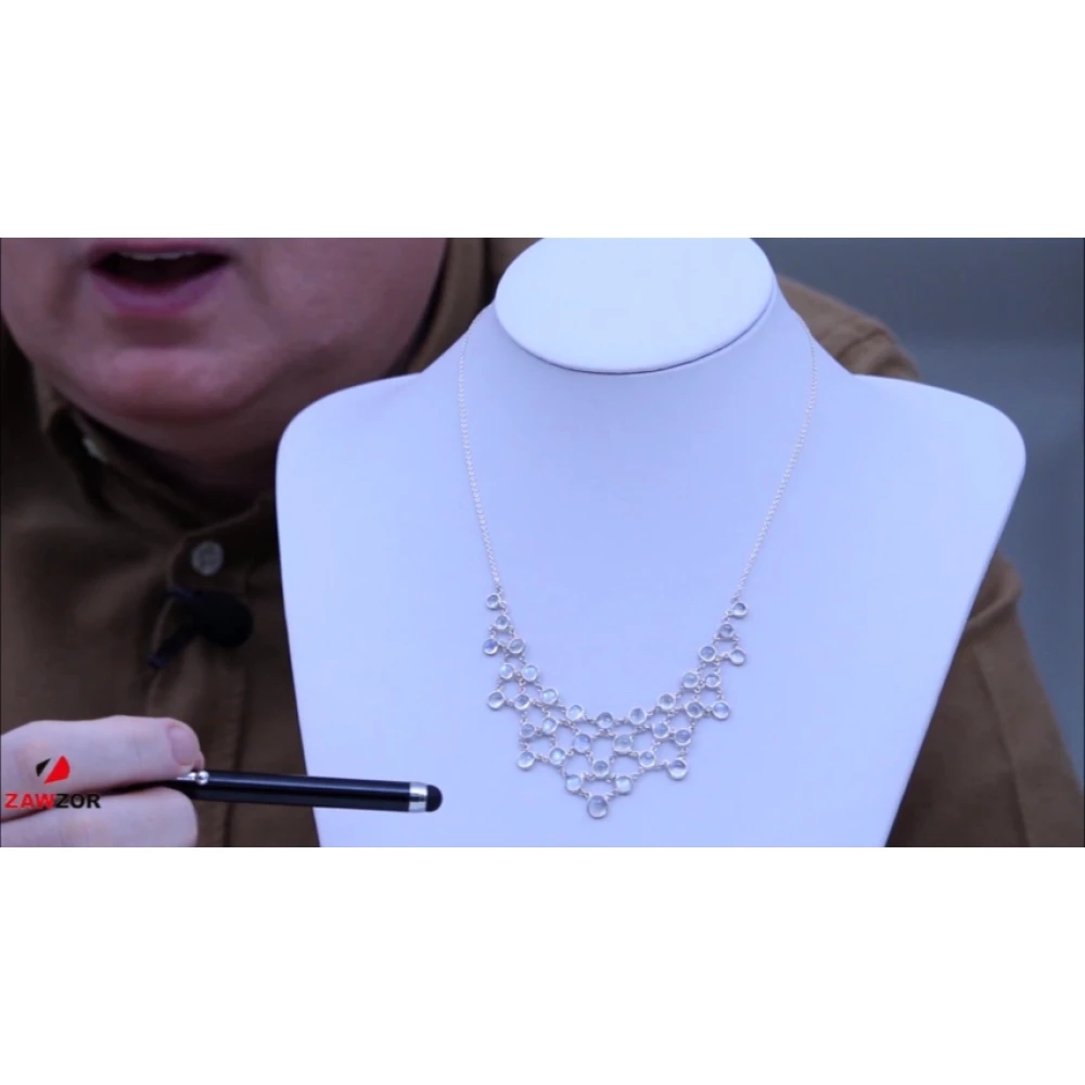 Moonstone Silver Necklace 
