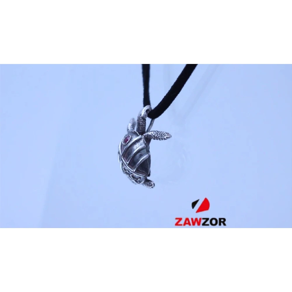 Silver Turtle Charm Pendant 