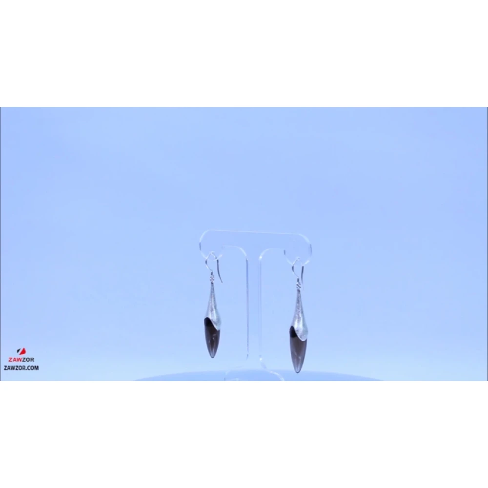 Smoky Quartz Silver Earrings 