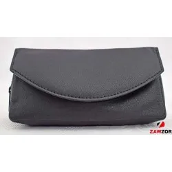 Black Leather Pipe And Tobacco Pouch 