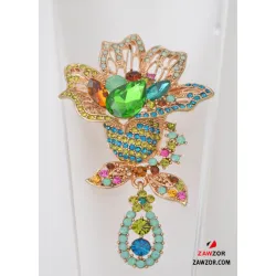 Multicolour Crystal Brooch 