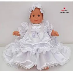 Baby Girls Christening Dress And Bonnet 