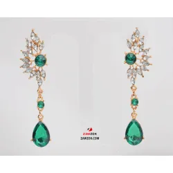 Green Crystal Earrings 