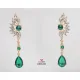 Green Crystal Earrings 