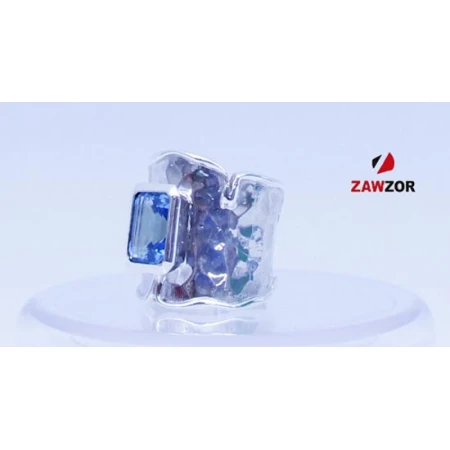 Blue Topaz Sterling Silver Ring 