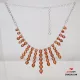 Hessonite Garnet Silver Necklace 