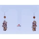 Orange Garnet Silver Earrings 