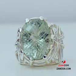 Prasiolite Silver Ring 