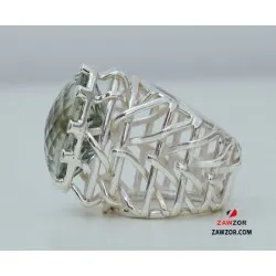 Prasiolite Silver Ring 