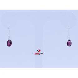 Red Garnet Silver Earrings 