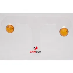 Silver Amber Earrings 