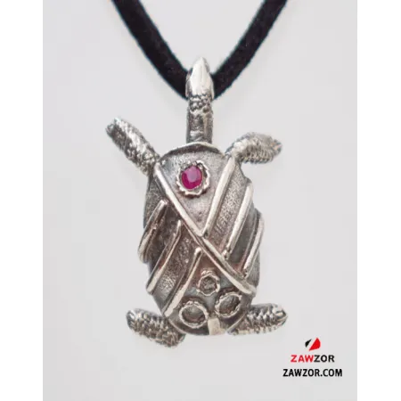 Silver Turtle Charm Pendant 
