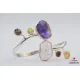 Sterling Silver Gemstone Bangle 