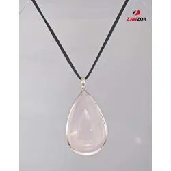 Sterling Silver Rose Quartz Pendant 