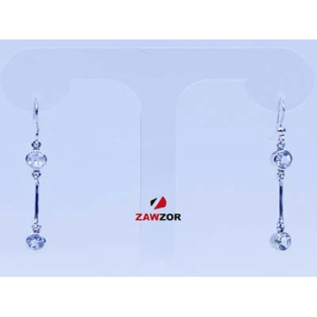 White Topaz Silver Earrings 
