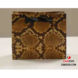 Brown Snake Print Gift Bag  