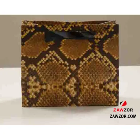 Brown Snake Print Gift Bag  